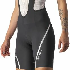 Castelli Velocissima 3 Cykelbukser Damer, Sort/sølv -Trollkids Salg castelli velocissima 3 bib shorts women black silver 5
