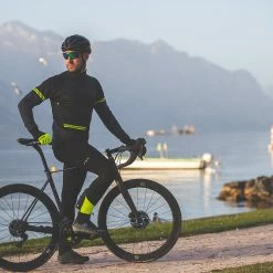 Northwave Active Colorway MS Lange Cykelbukser Herrer, Sort -Trollkids Salg northwave active colorway ms bib tights men anthracite yellow fluo 5